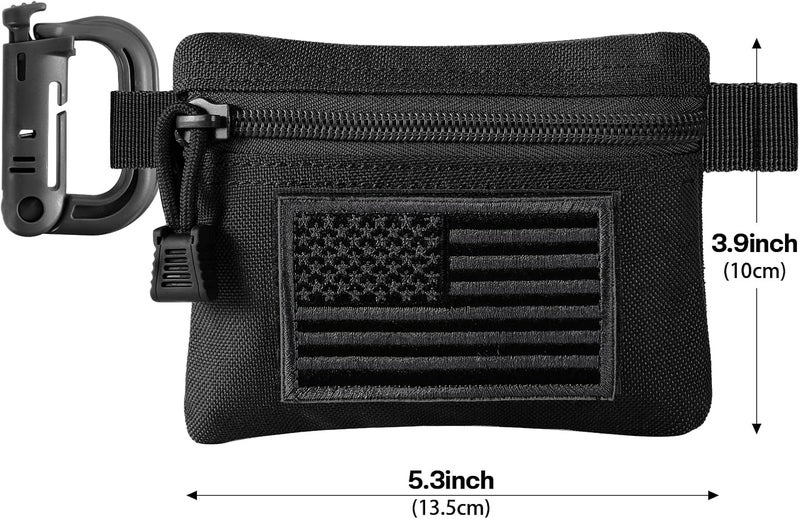 FRTKK 2 Pack Tactical Compact EDC Pouches Military Molle Utility Pouch Accessories Organizer Pouch Coin Purse Keychain Pocket Credit Card Holder Waist Pack - Image 3
